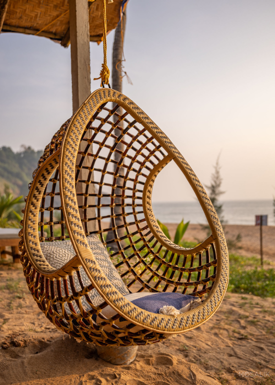 Hanging chair at Ravi Yoga Goa Hanging chair at Ravi Yoga Goa